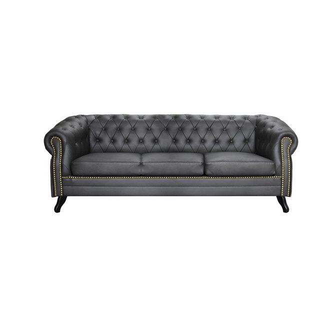 Xlmoebel Sofa Neu Chesterfield Wohnzimmer Set mit 3-Sitzer und 2-Sitzer Gla günstig online kaufen