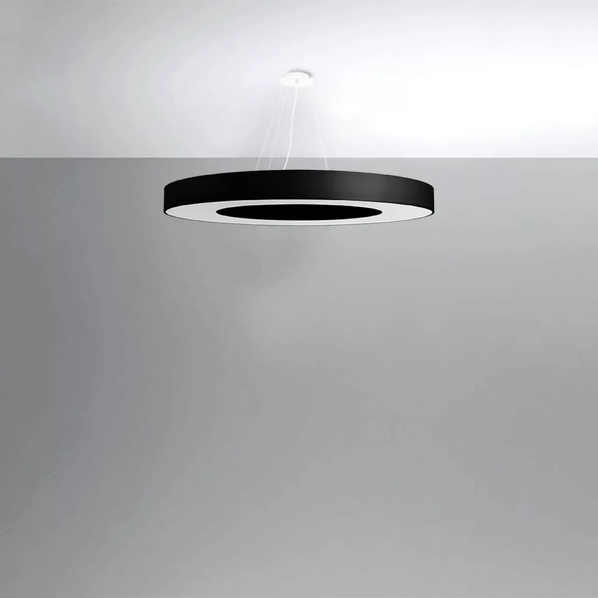 Sollux Lighting Kronleuchter Saturno Slim 90 Schwarz günstig online kaufen