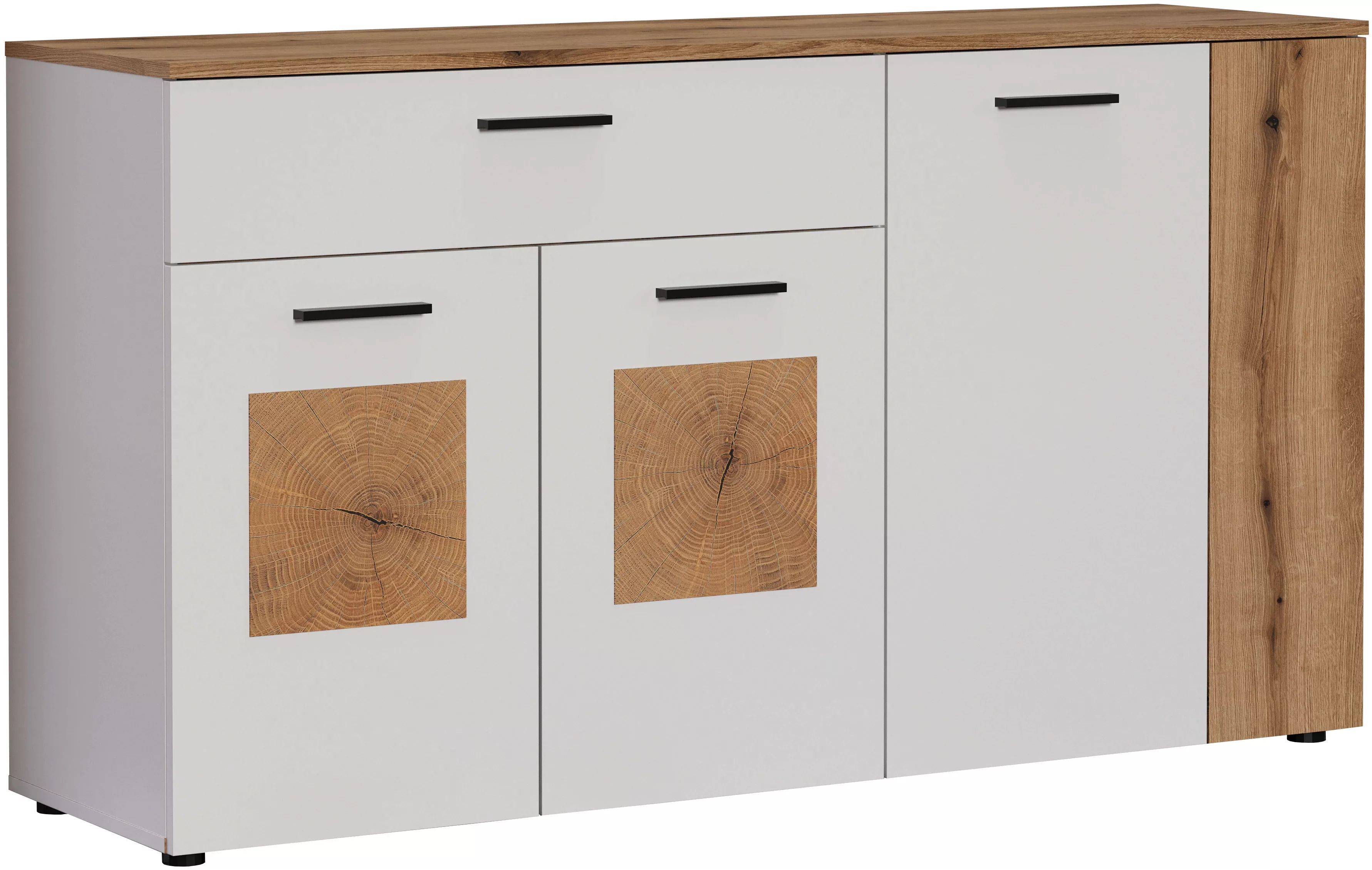 INOSIGN Sideboard "Linz", (1 St.), Kommode mit Hirnholzapplikationen - Schr günstig online kaufen