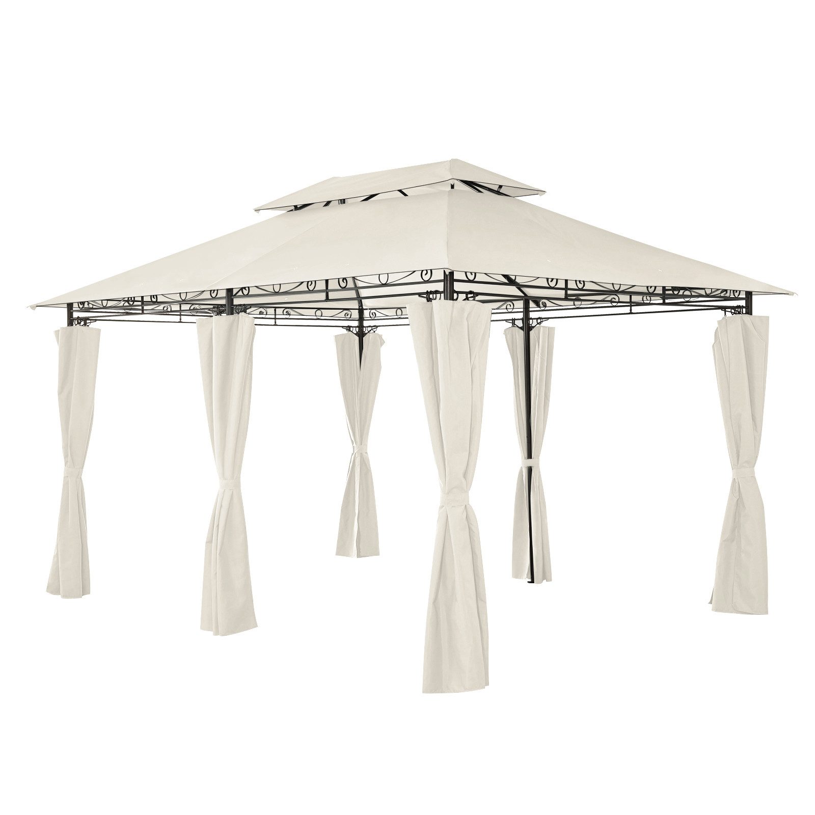 Mondeer Pavillon Gartenpavillon, (3x4m mit Reißverschluss-Seitenwänden), günstig online kaufen