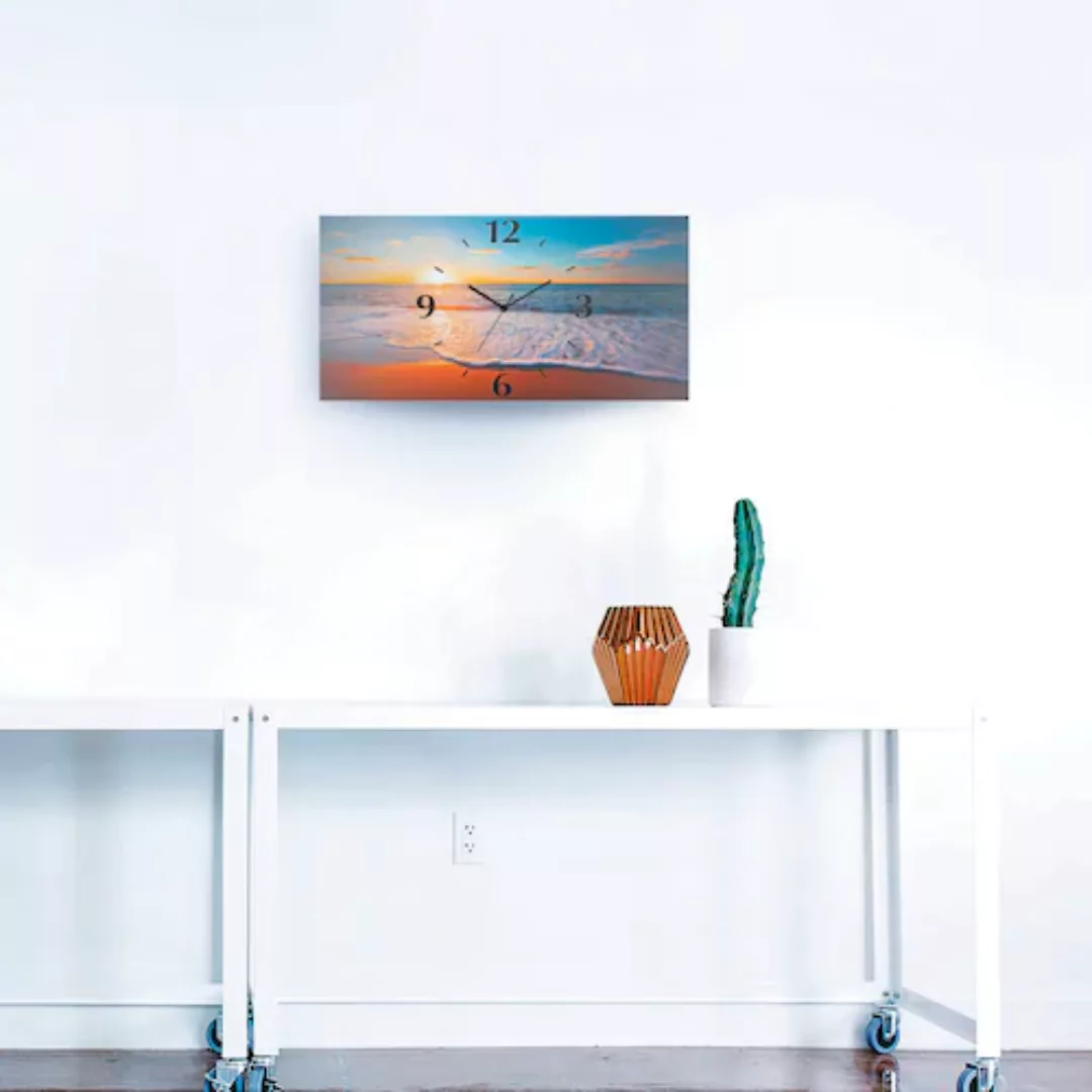 Artland Wanduhr »Sonnenuntergang und das Meer«, 3D Optik gebogen, mit Quarz günstig online kaufen