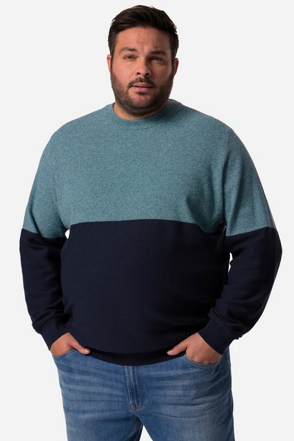 Men Plus Rundhalspullover Men+ Pullover Streifen bis 8 XL günstig online kaufen