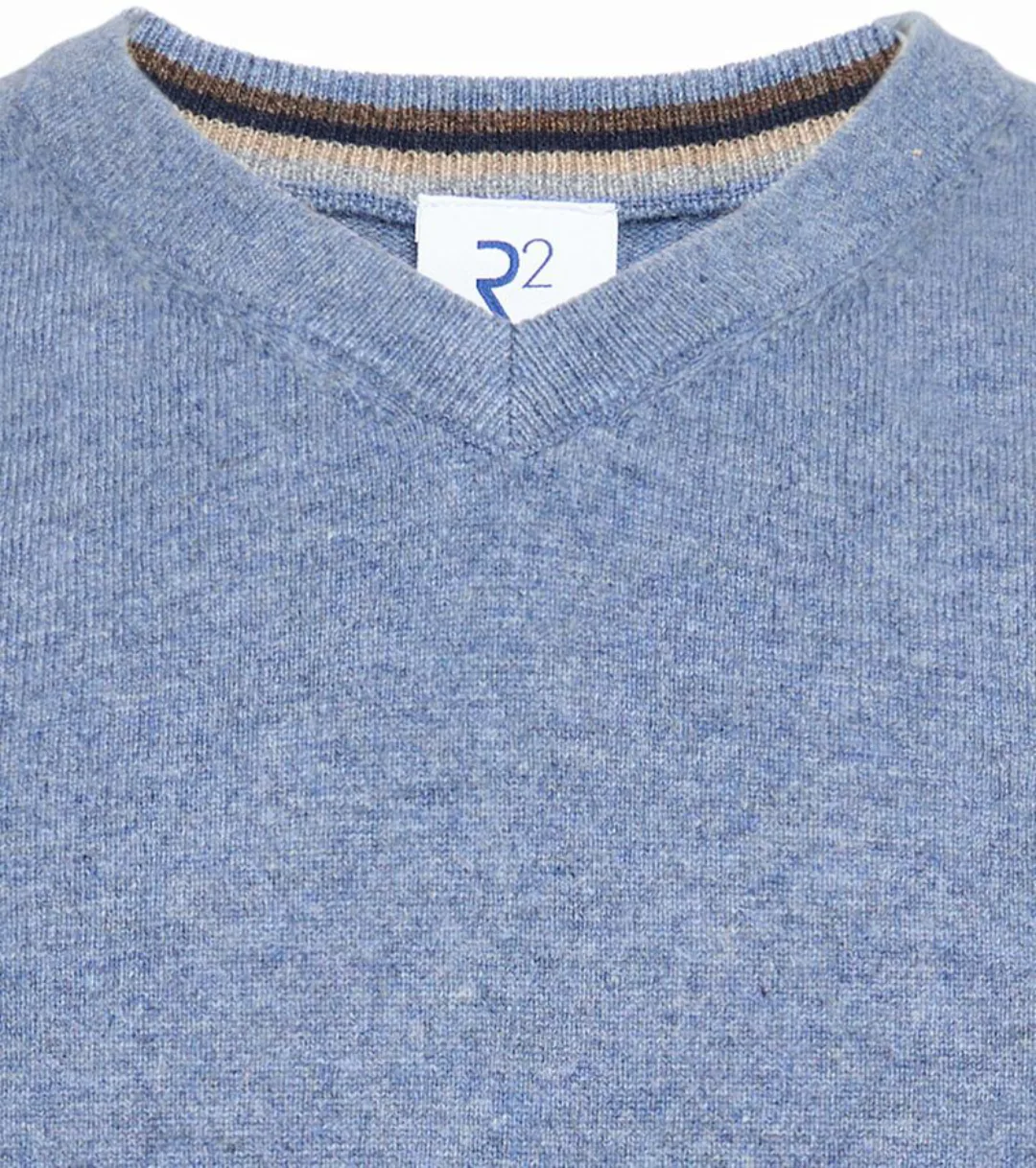 R2 Pullover Merino Wool Blau - Größe XL günstig online kaufen