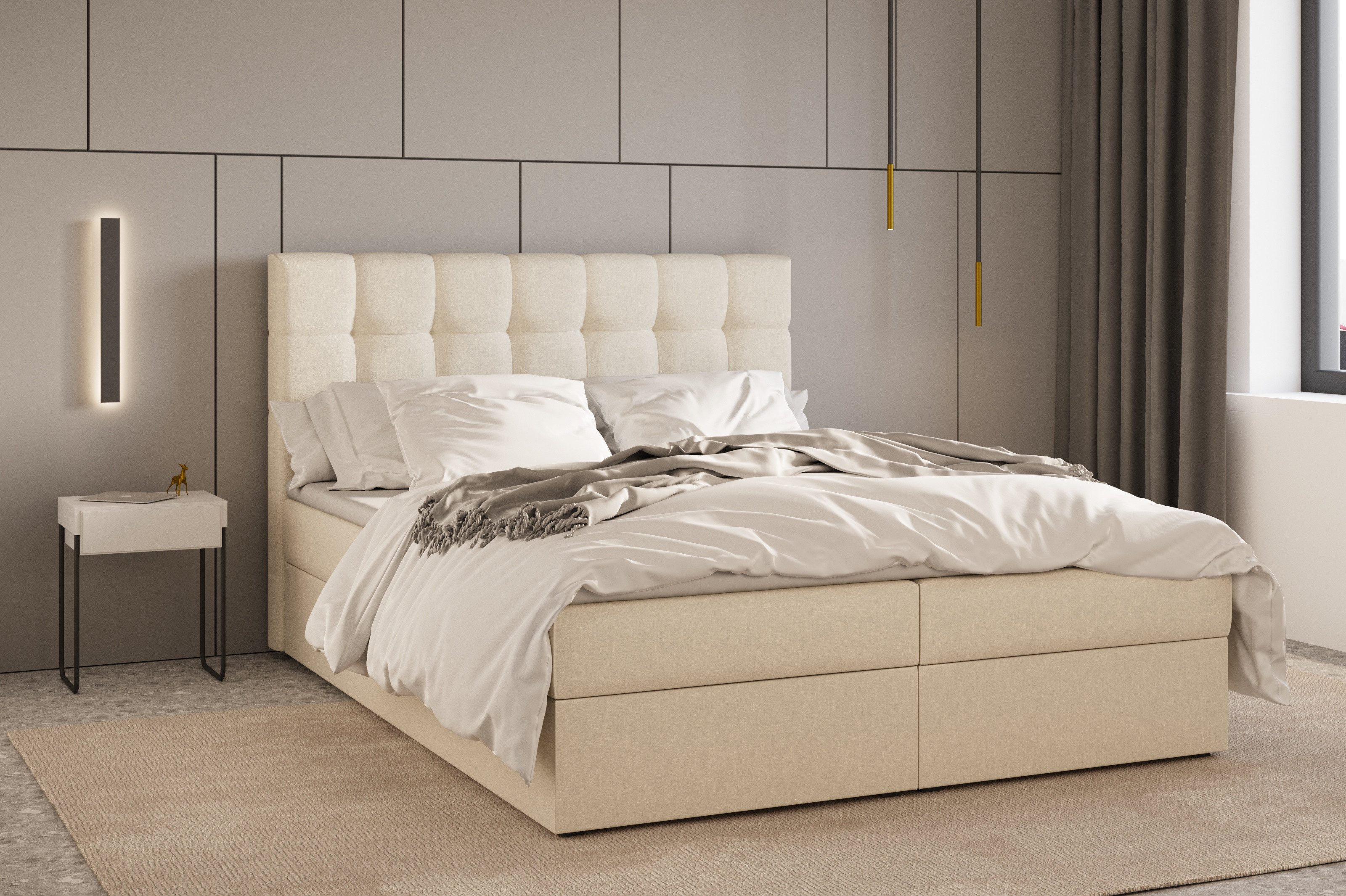 MOEBLO Boxspringbett Bett 05 (Polsterbett Kontinentalbett, günstig online kaufen