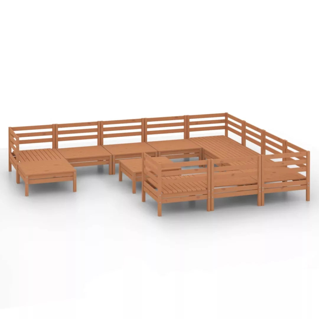 12-tlg. Garten-lounge-set Honigbraun Massivholz Kiefer günstig online kaufen