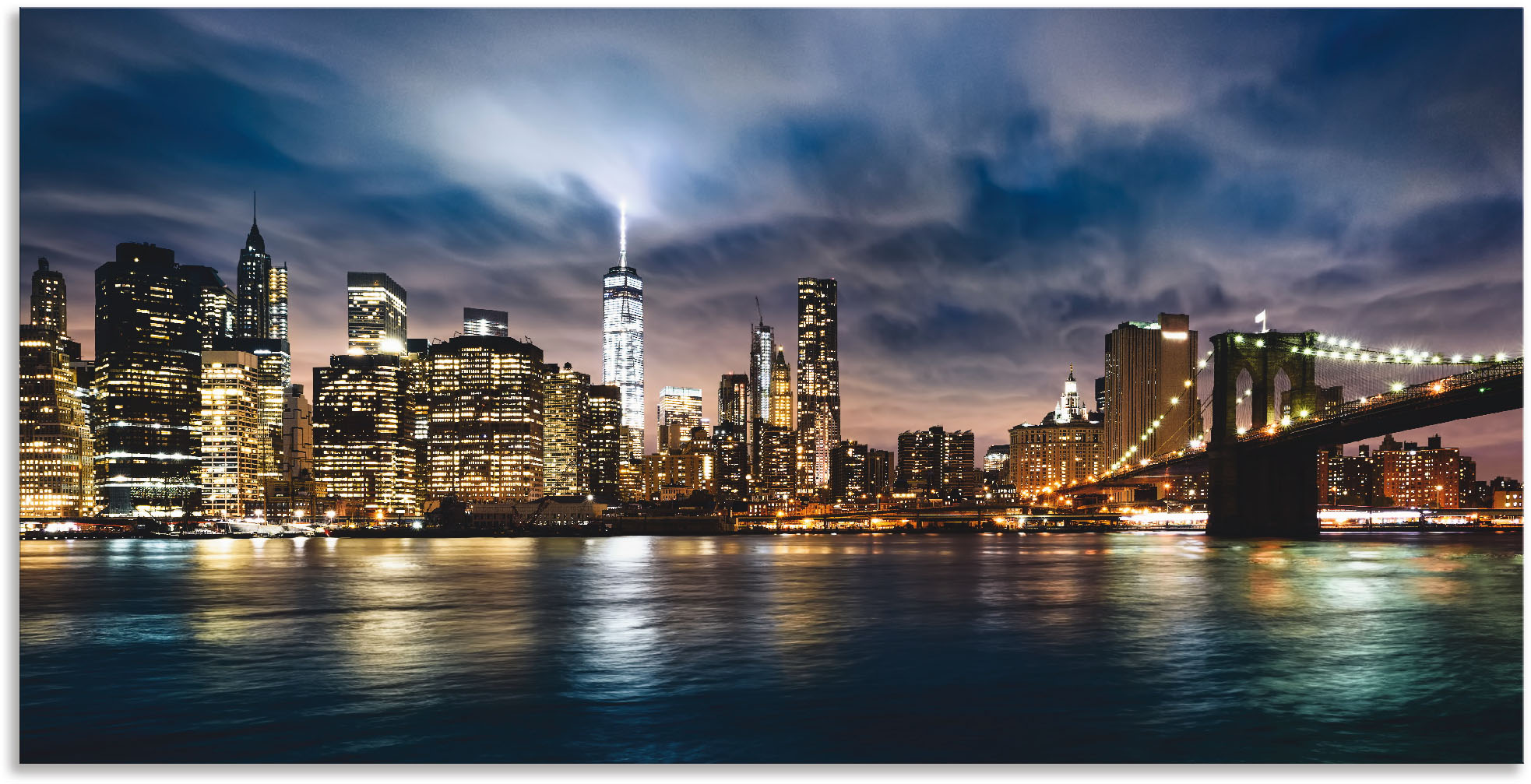 Artland Wandbild "Sonnenaufgang über Manhattan", Amerika, (1 St.), als Alub günstig online kaufen