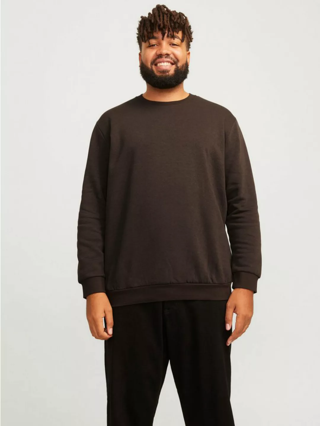 Jack & Jones PlusSize Sweatshirt JJEBRADLEY SWEAT CREW NOOS PLS mit Rippbün günstig online kaufen