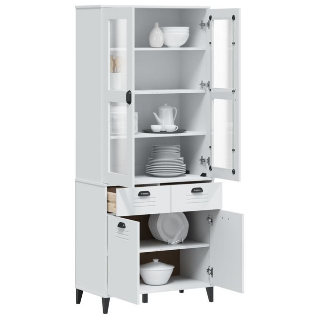 vidaXL Buffet Buffet Buffetschrank Highboard VIKEN Weiß 80x40x190 cm Massiv günstig online kaufen