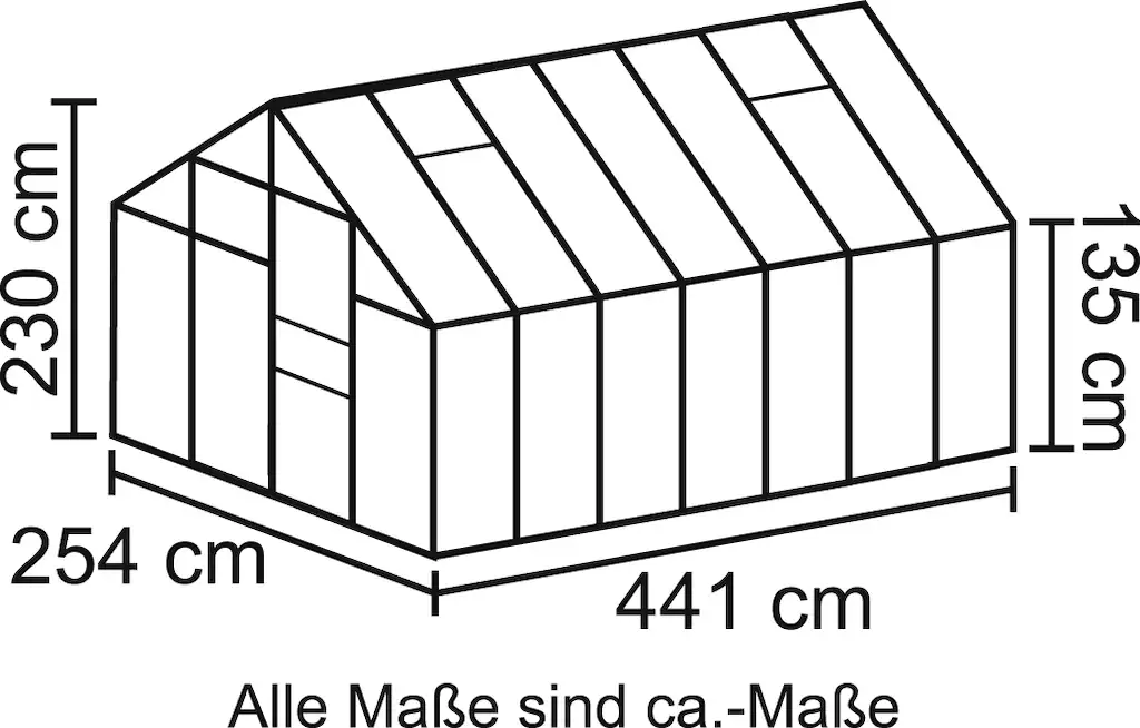 Vitavia Gewächshaus "Merkur 11500", (Set, mit Fundamentrahmen) günstig online kaufen