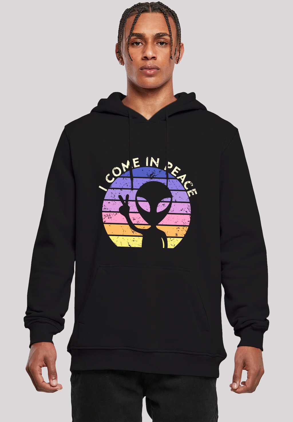 F4NT4STIC Kapuzenpullover "Alien Peace Sunset", Premium Qualität günstig online kaufen