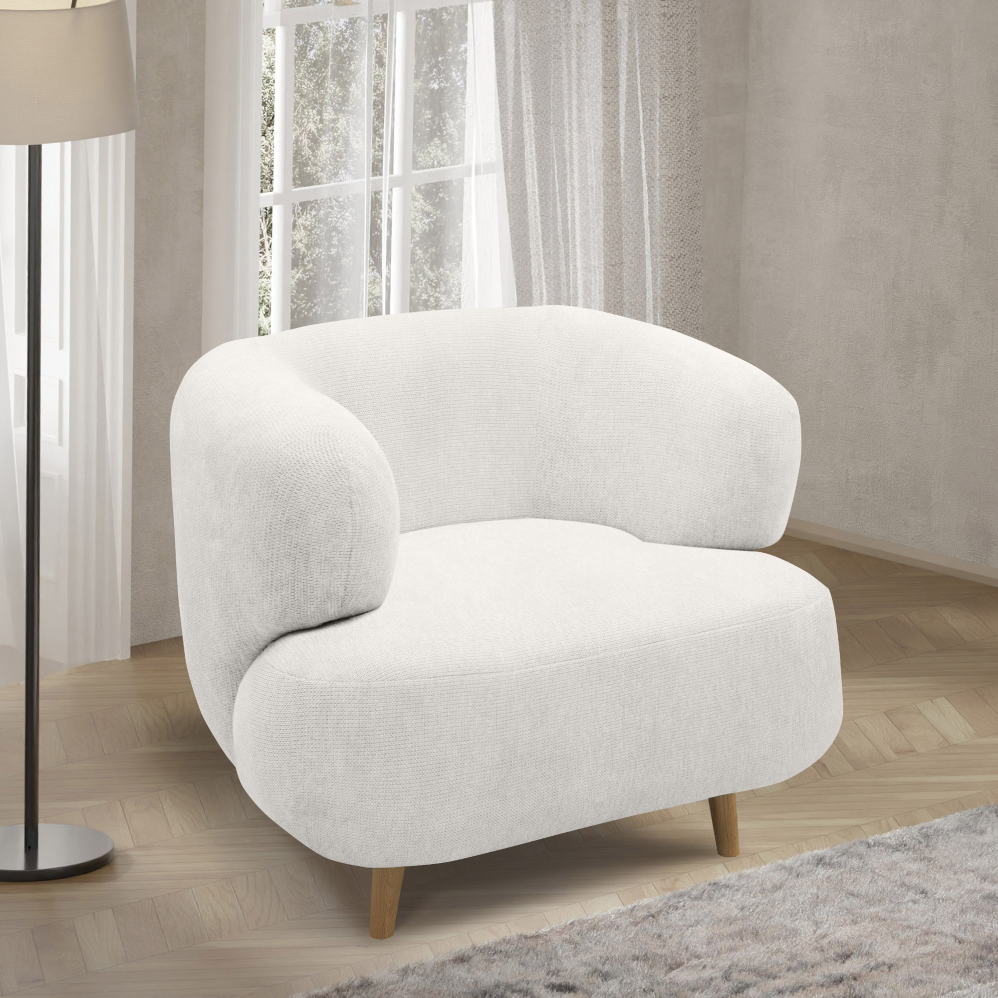 Polstersessel 800014, Sessel, Holzfüße, Armsessel, 86 x 73 x 160 (BxTxH), w günstig online kaufen