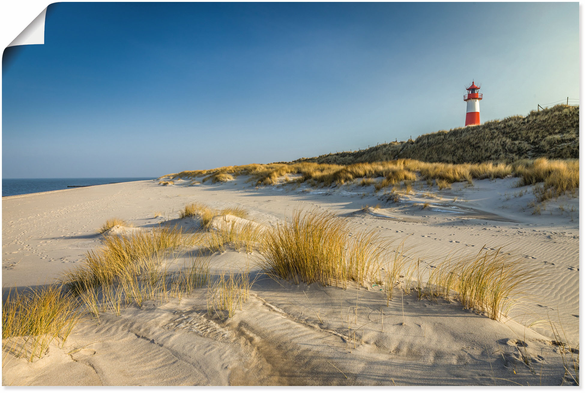 Artland Wandbild "Leuchtturm List-Ost Ellenbogen-Halbinsel", Strandbilder, günstig online kaufen