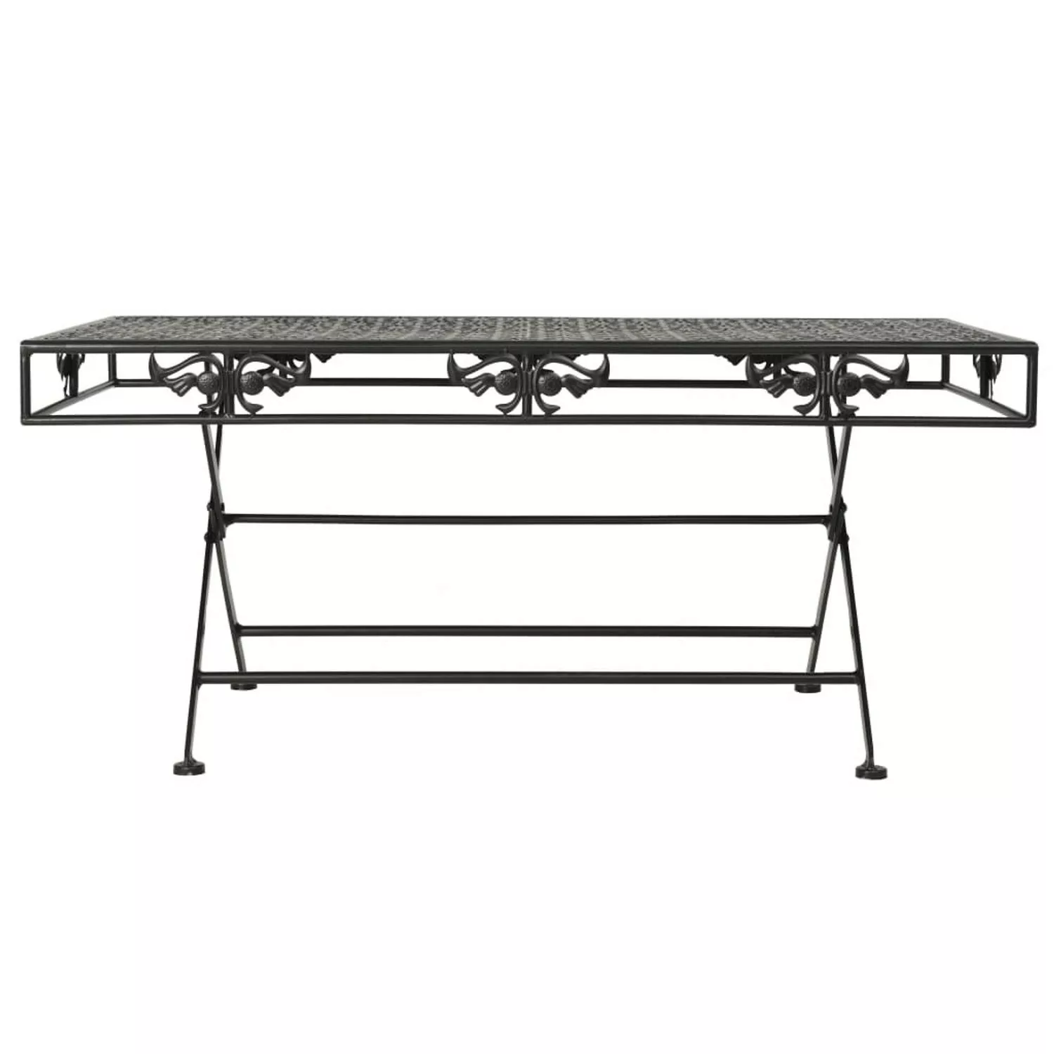 vidaXL Couchtisch Klappbar Vintage-Stil Metall 100x50x45 cm Schwarz günstig online kaufen