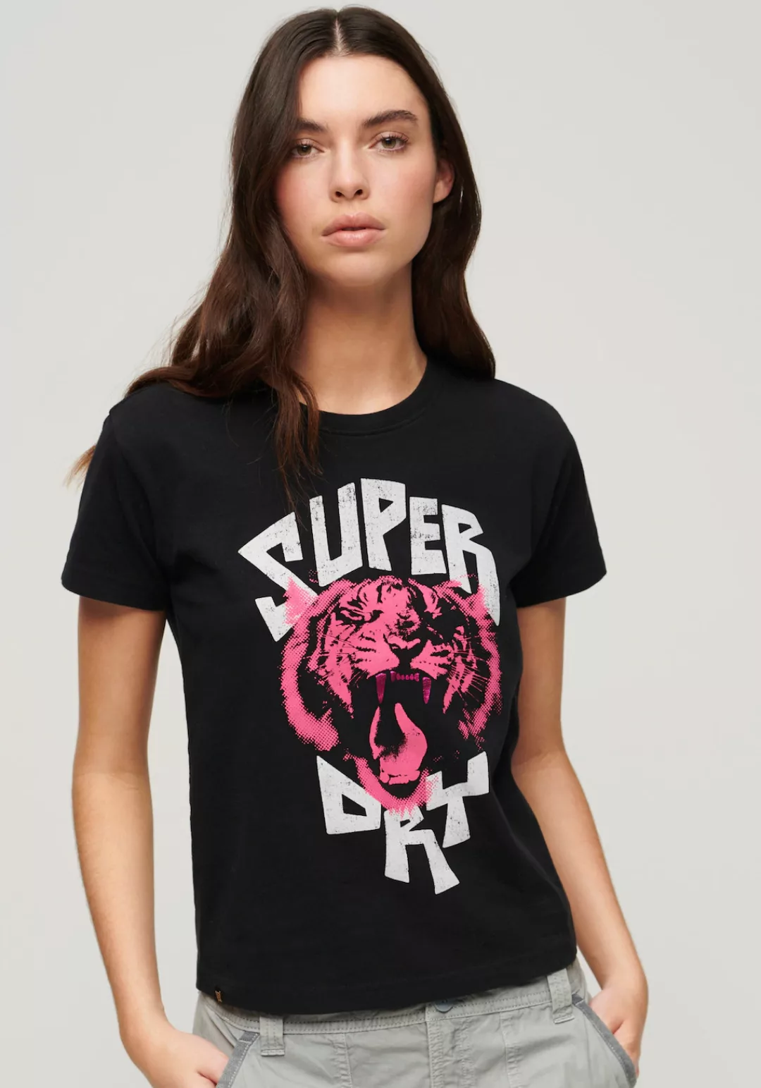 Superdry Kurzarmshirt LO-FI ROCK GRAPHIC FITTED TEE günstig online kaufen