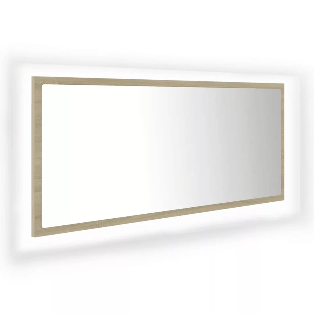 Led-badspiegel Sonoma-eiche 100x8,5x37 Cm Spanplatte günstig online kaufen