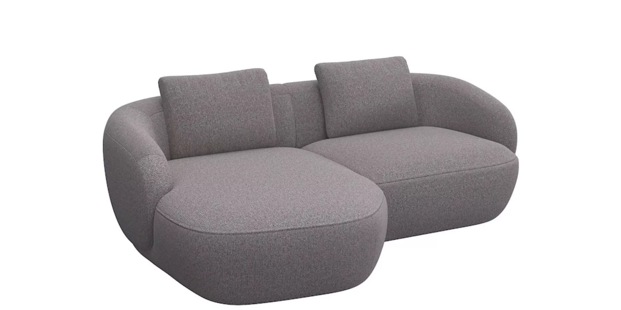 FLEXLUX Wohnlandschaft "Torino, rund, L-Form, Sofa-Ecke mit Recamiere, Long günstig online kaufen