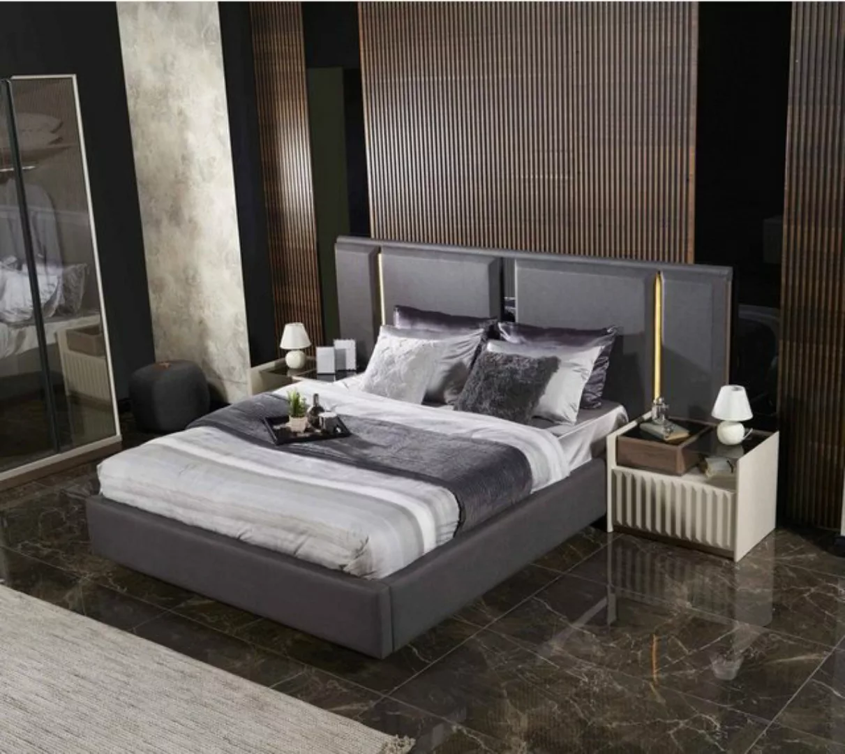 JVmoebel Bett Luxus Schlafzimmer Bett Polster Design 180x200cm Doppel Hotel günstig online kaufen