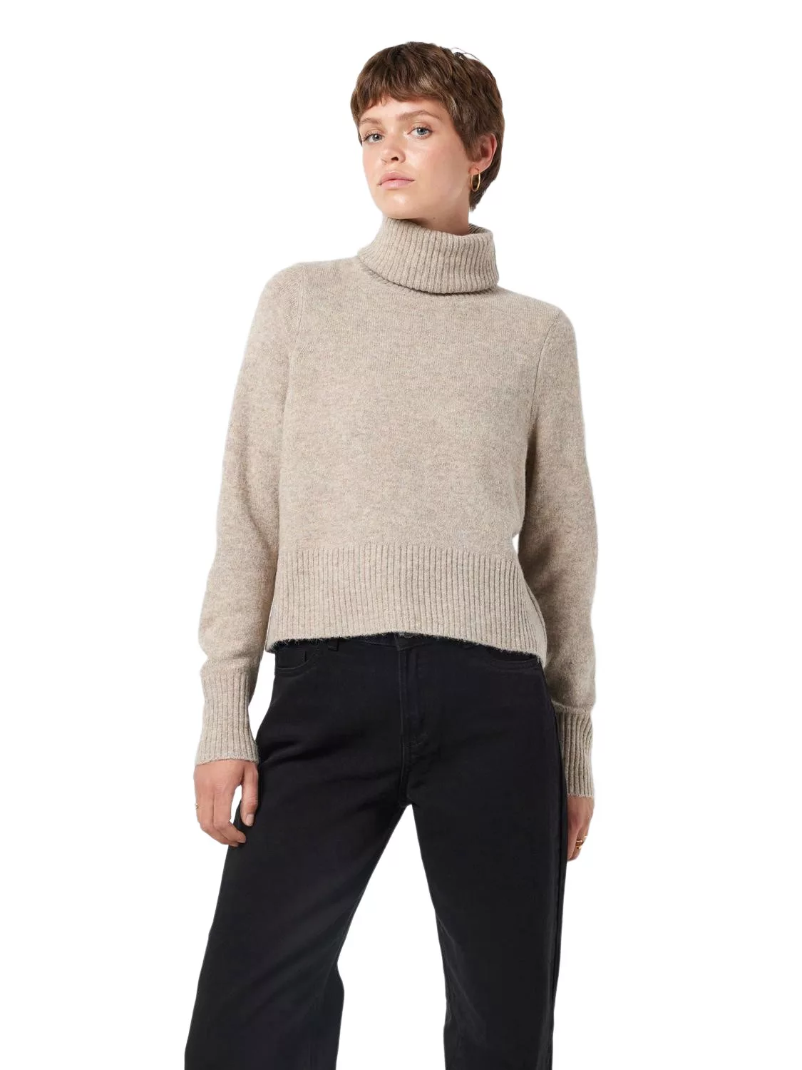 Noisy May Damen Pullover Rollkragen NMFRIVA - Relaxed Fit günstig online kaufen