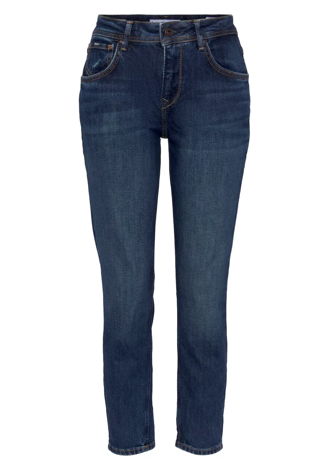 Pepe Jeans Damen Jeans VIOLET - Relaxed Fit Tapered Leg - Blau - Medium Dar günstig online kaufen