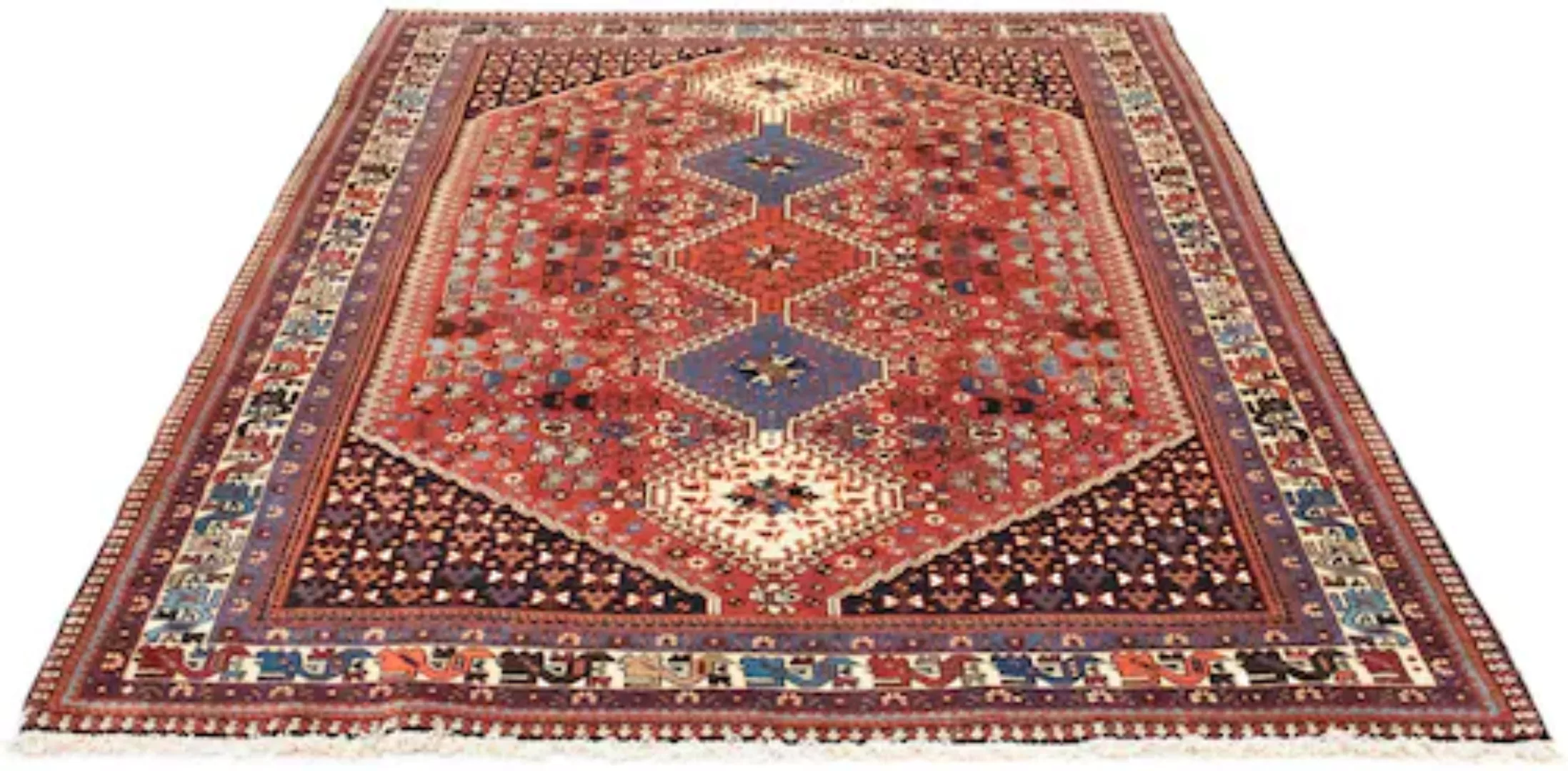 morgenland Wollteppich »Yalameh Teppich handgeknüpft rot«, rechteckig, hand günstig online kaufen