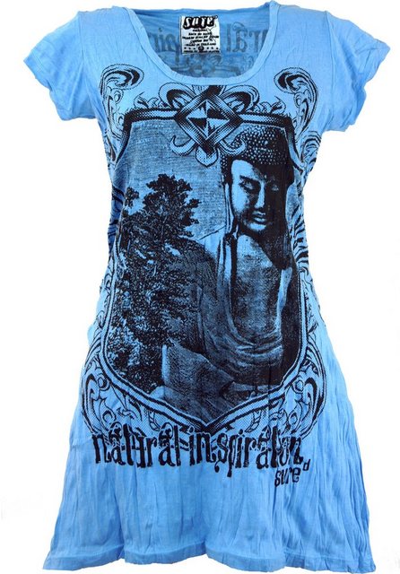 Guru-Shop T-Shirt Sure Long Shirt, Minikleid Bodhi Baum Buddha -.. Festival günstig online kaufen