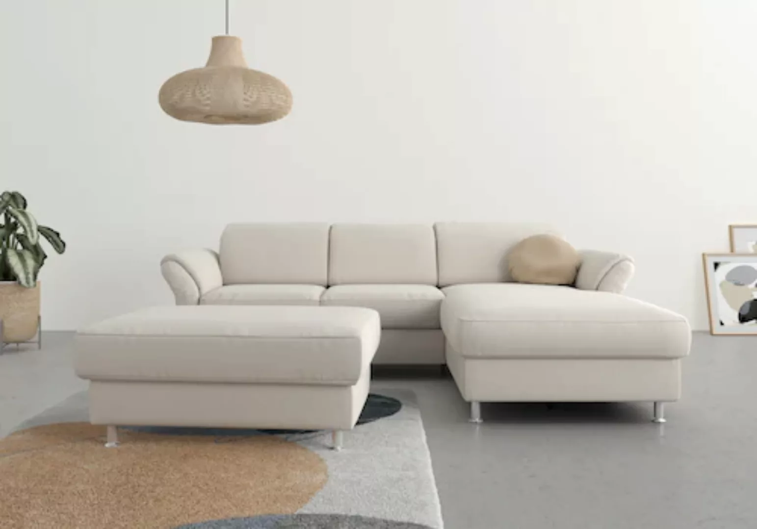 sit&more Ecksofa »Apulia L-Form«, wahlweise Bettfunktion, Bettkasten und Ko günstig online kaufen