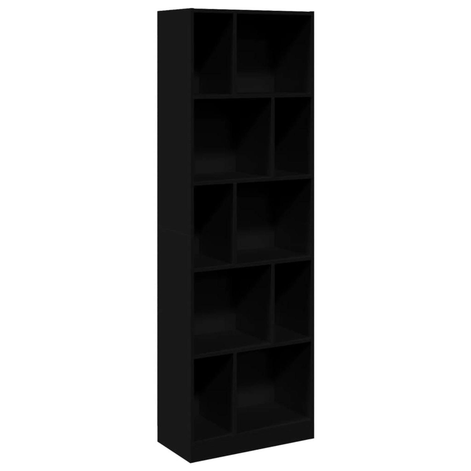 vidaXL Bücherregal Schwarz 57x28,5x174 cm Holzwerkstoff günstig online kaufen