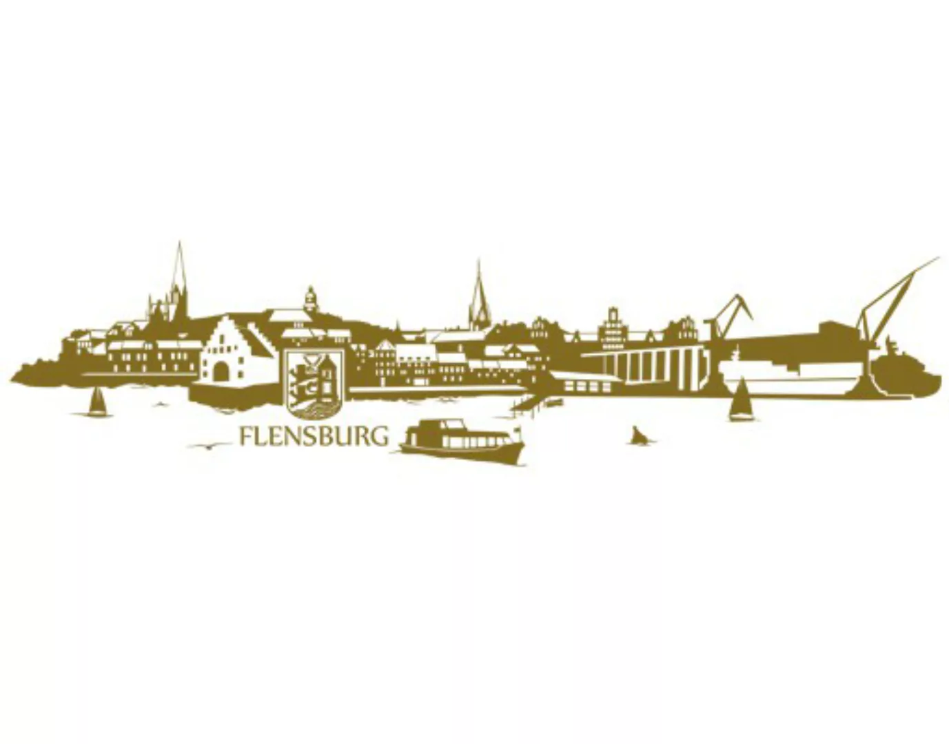 Wandtattoo Architektur & Skyline No.TA90 Skyline Flensburg günstig online kaufen