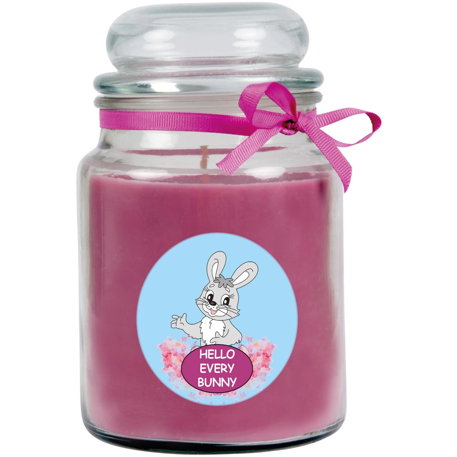 HS Candle Duftkerze & Glas Comic Lila Lavendel günstig online kaufen