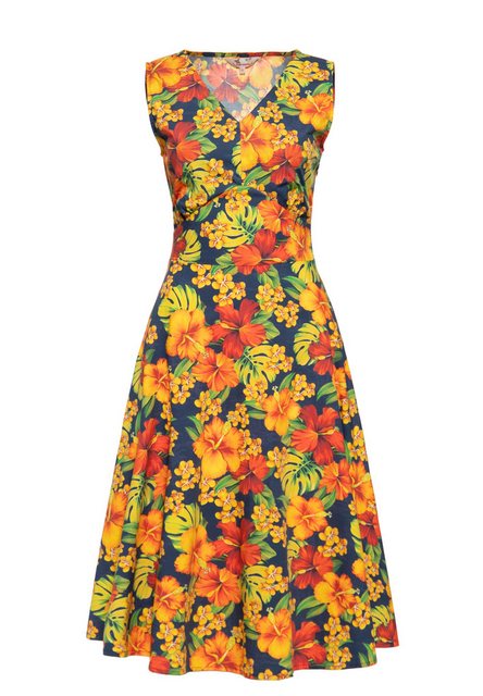 QueenKerosin Sommerkleid Hibiskus mit tropischem Allover-Print günstig online kaufen
