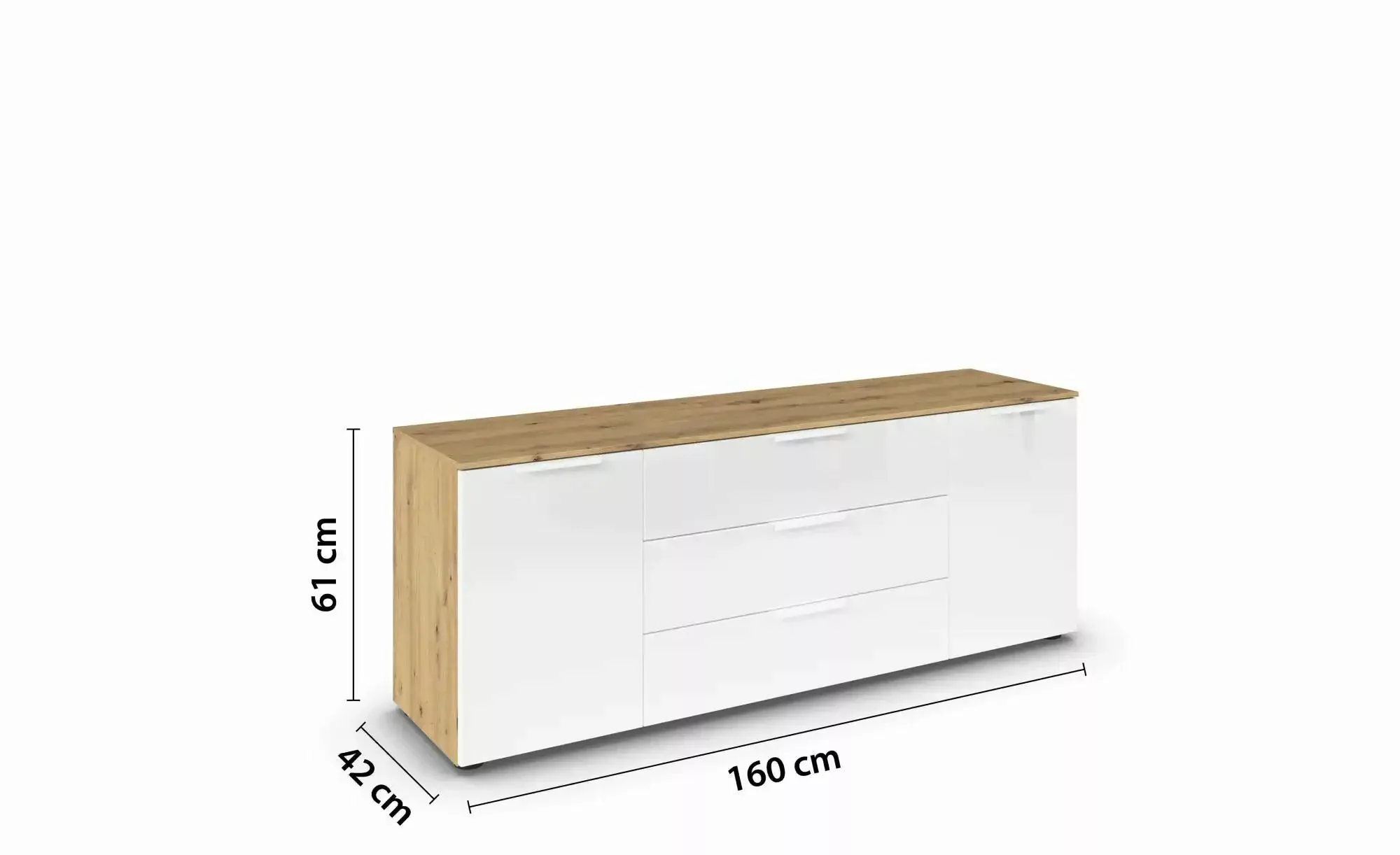 Sideboard   ¦ holzfarben ¦ Maße (cm): B: 160 H: 61 Kommoden & Sideboards > günstig online kaufen