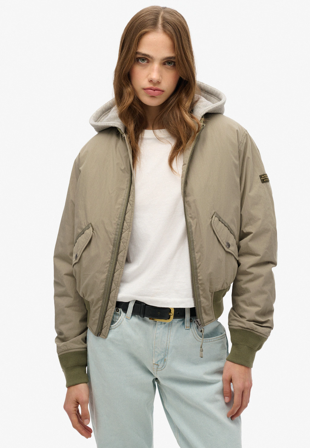 Superdry Bomberjacke "HOODED MA1 BOMBER JACKET", mit Kapuze günstig online kaufen