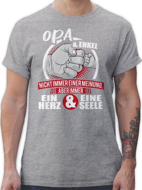 Shirtracer T-Shirt Opa & Enkel Immer ein Herz & eine Seele - weiß/rot Opa G günstig online kaufen