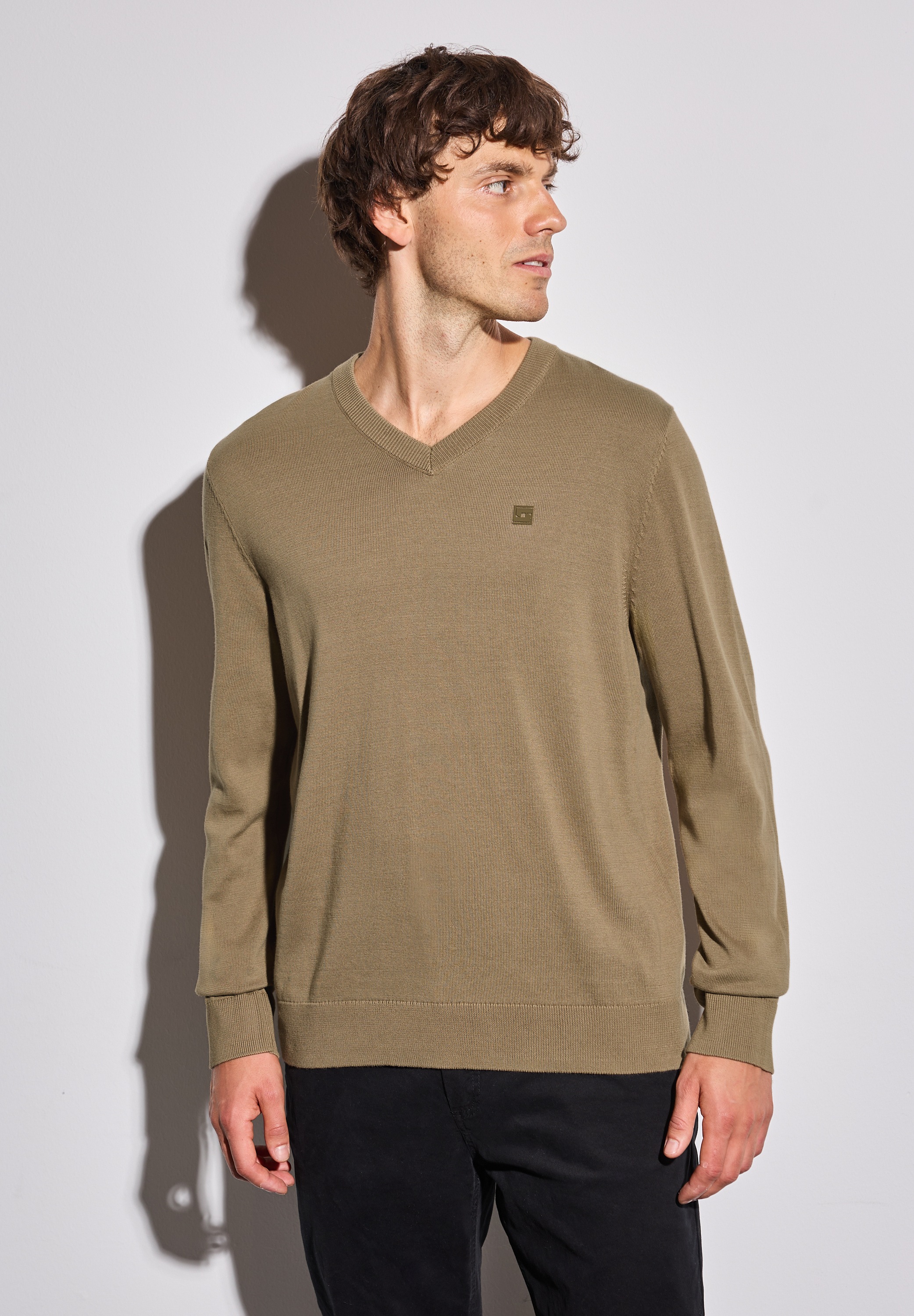 STREET ONE MEN Strickpullover, aus reiner Baumwolle günstig online kaufen