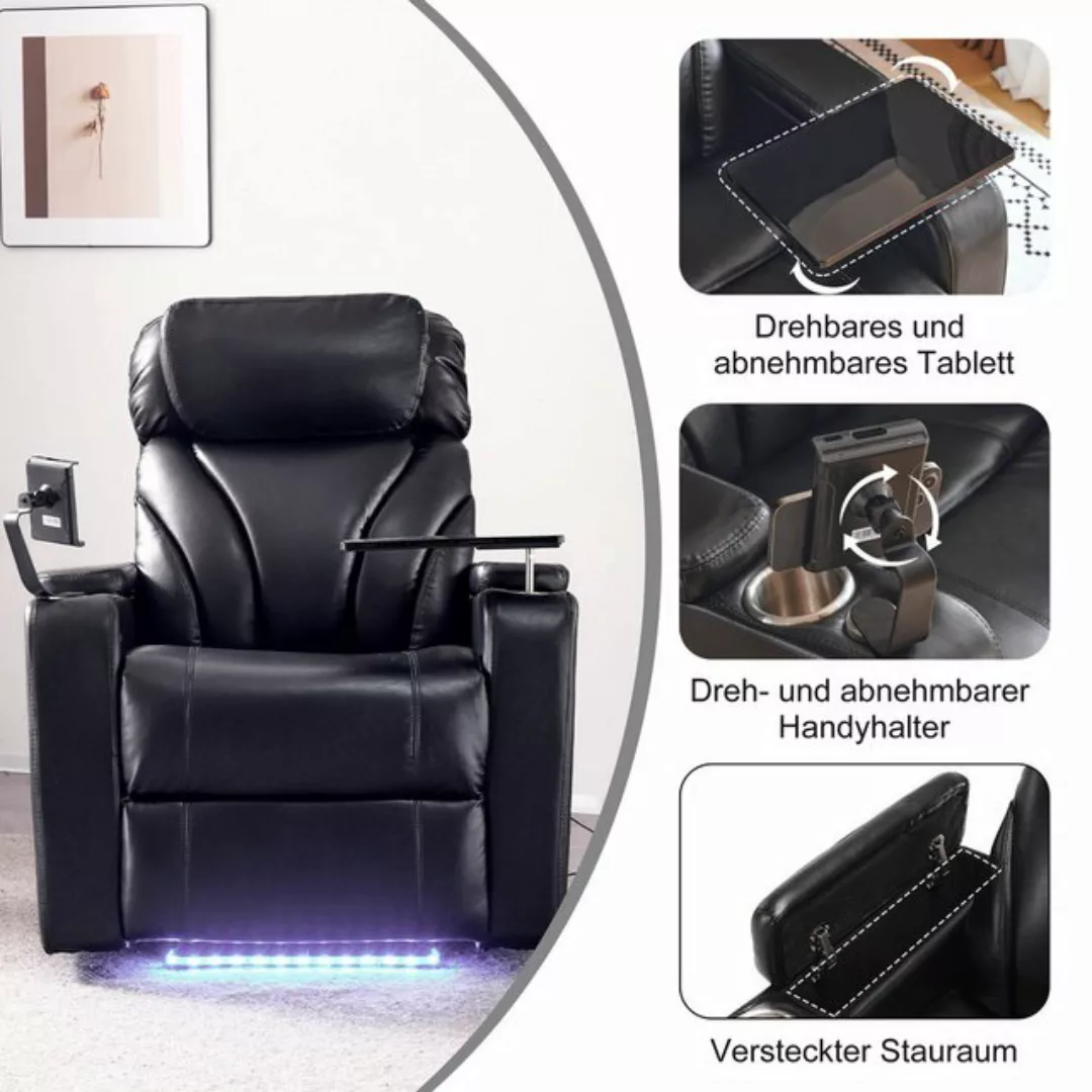 MC Star Sofa Luxuriöser elektrischer Liegestuhl funktionelles Sofa-Relaxses günstig online kaufen