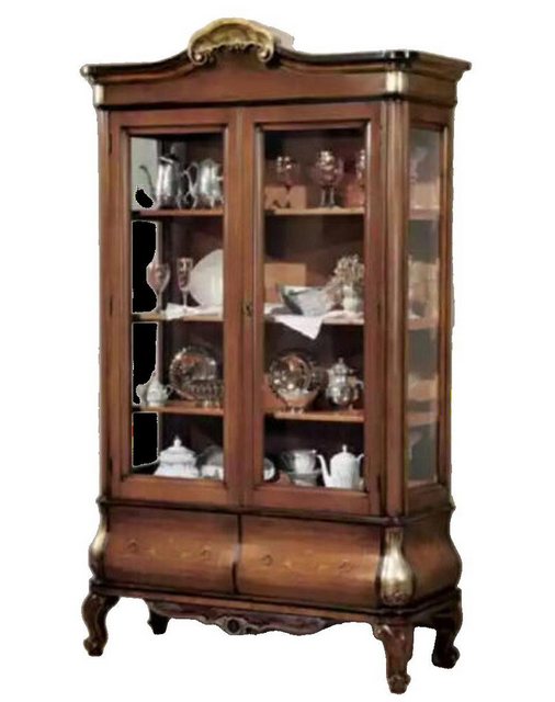 JVmoebel Vitrine Luxus Vitrine Ausgefallene Möbel Schrank Glas Holz Schränk günstig online kaufen