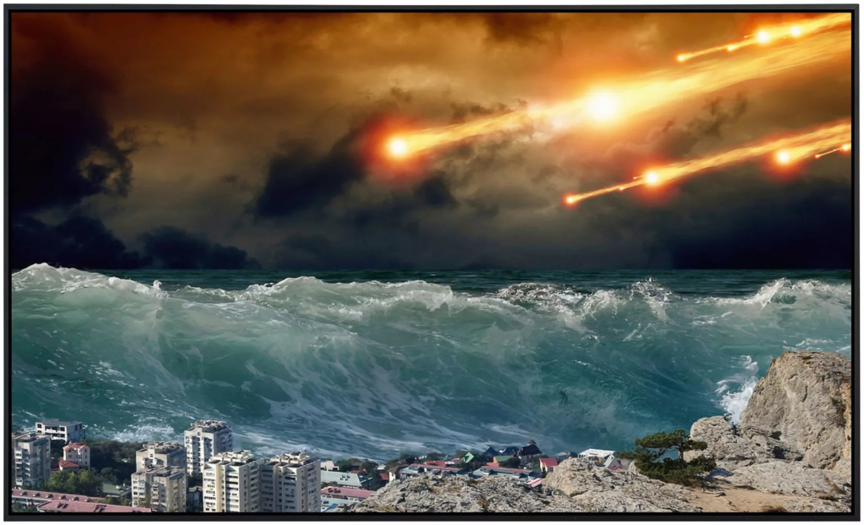 Papermoon Infrarotheizung »Apokalyptischer Tsunami«, sehr angenehme Strahlu günstig online kaufen
