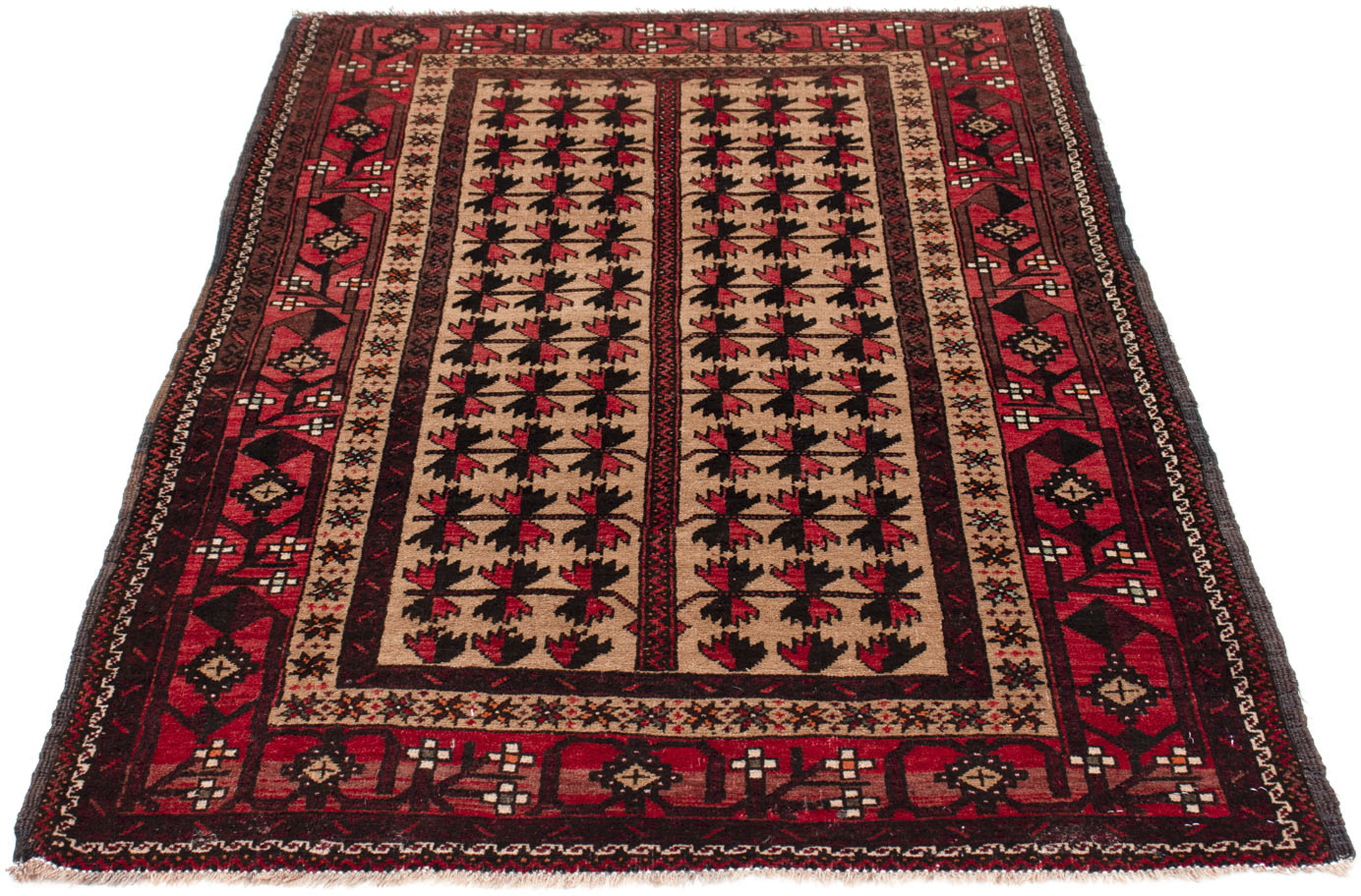 morgenland Orientteppich »Belutsch - 156 x 98 cm - braun«, rechteckig, Wohn günstig online kaufen