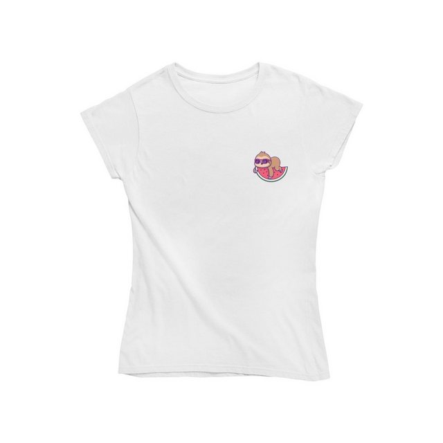 Novux T-Shirt Fresh Watermelon Damen Tshirt Farbe Weiß (1-tlg) aus Baumwoll günstig online kaufen