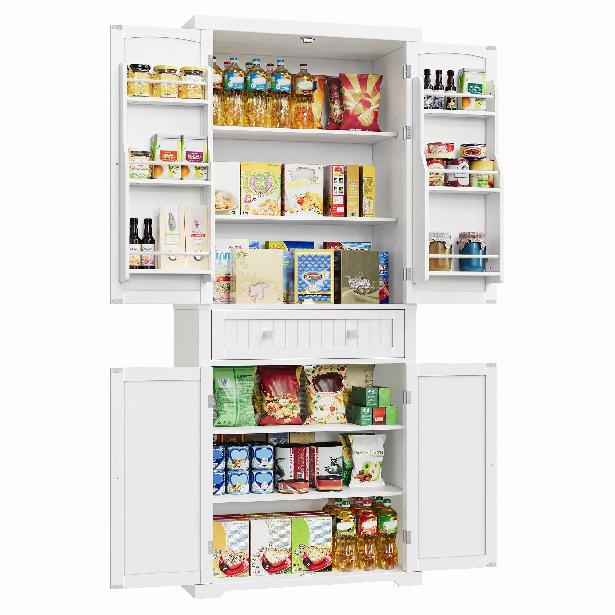 VASAGLE Buffet Küchenschrank, 4 verstellbare Ablagen, günstig online kaufen