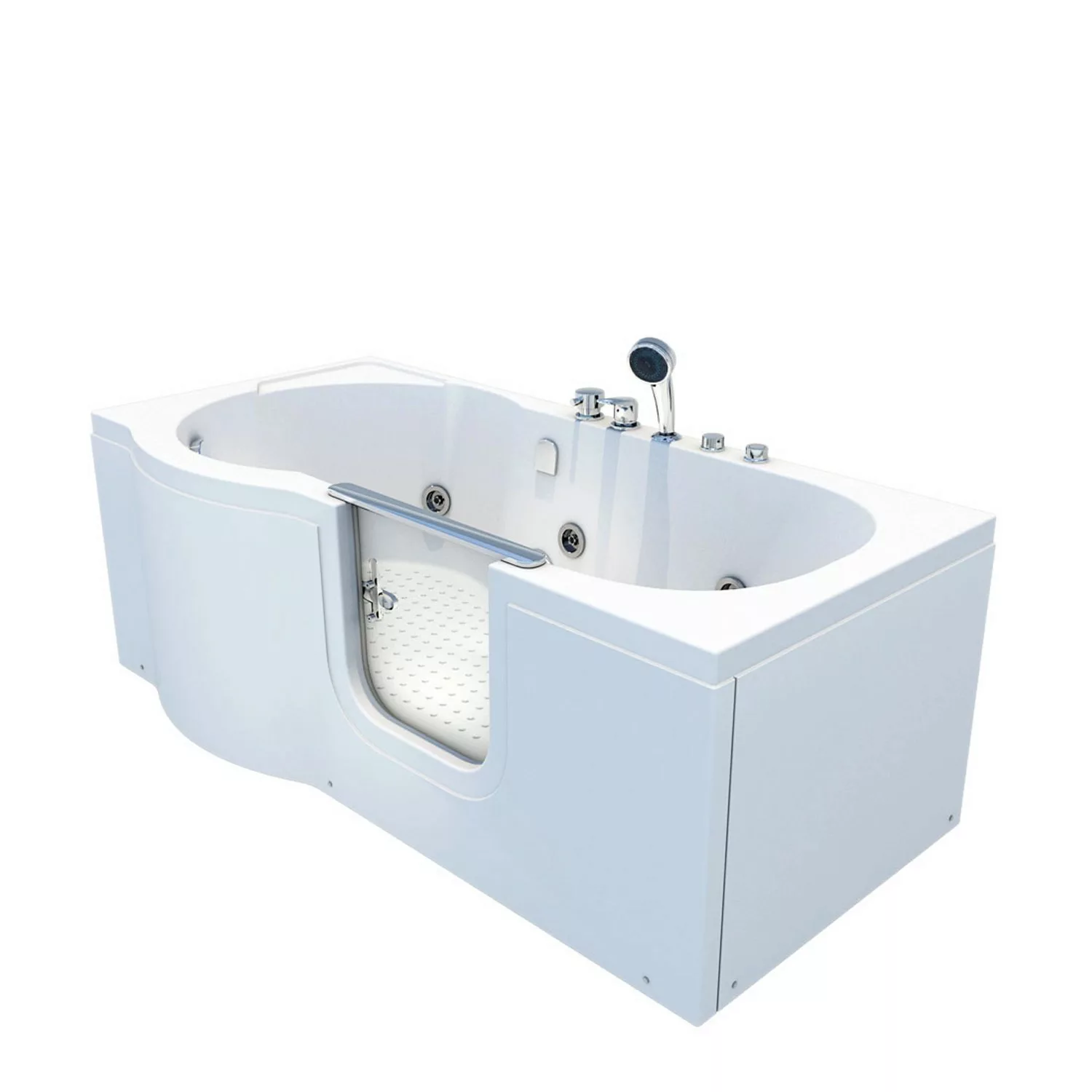 AcquaVapore Seniorenwanne mit Tür Whirlpool S12-WP-R Badewanne 85x170cm ohn günstig online kaufen