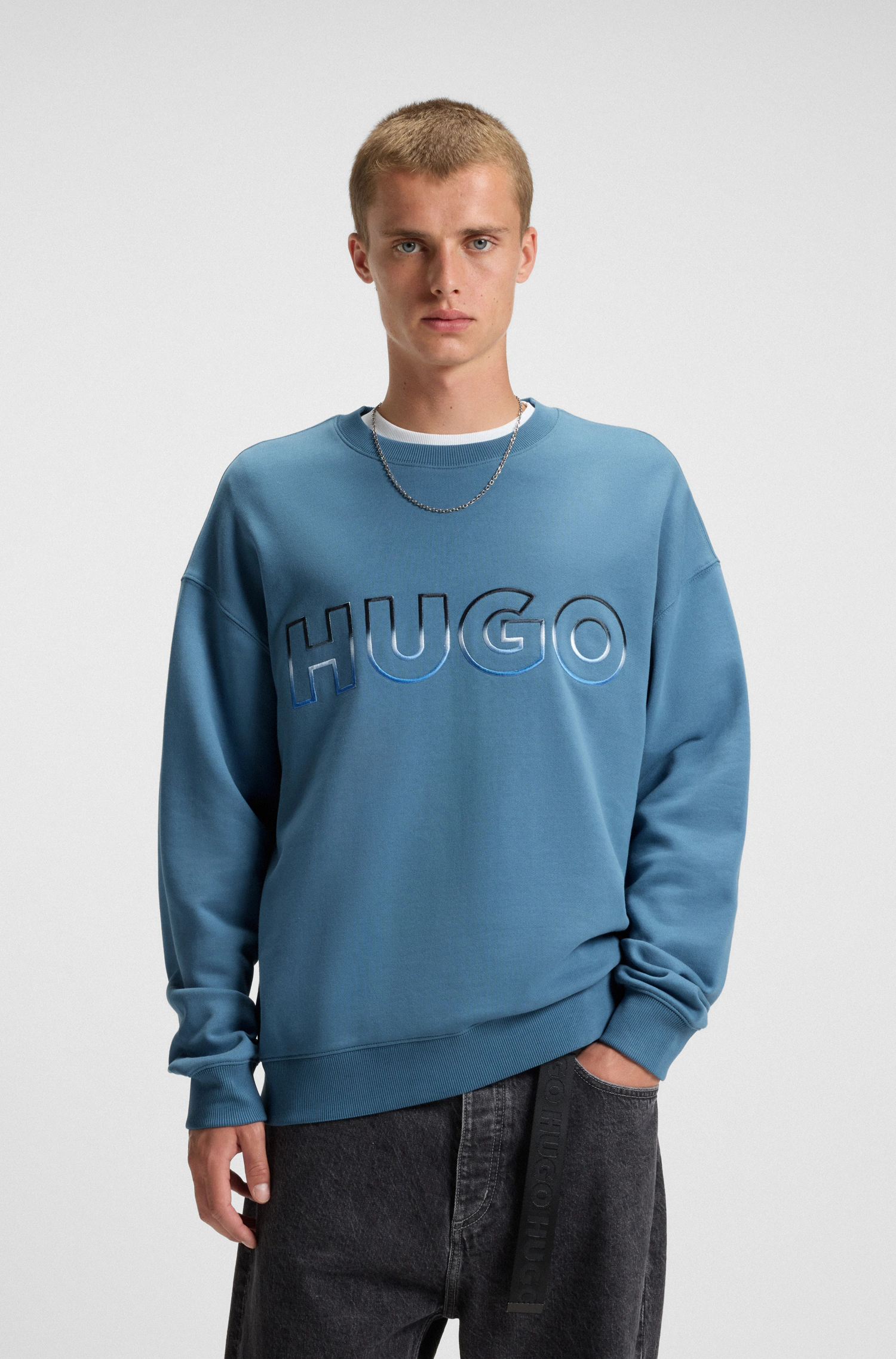 HUGO Blue Sweatshirt "Nogocrew", Rundhalsausschnitt, regular fit, Logodruck günstig online kaufen