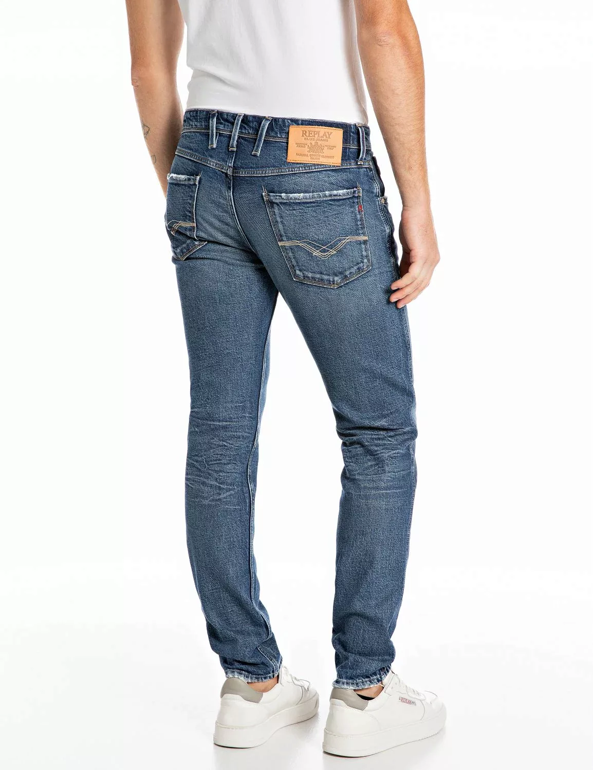 Replay Slim-fit-Jeans ANBASS mit Washed-Optik günstig online kaufen