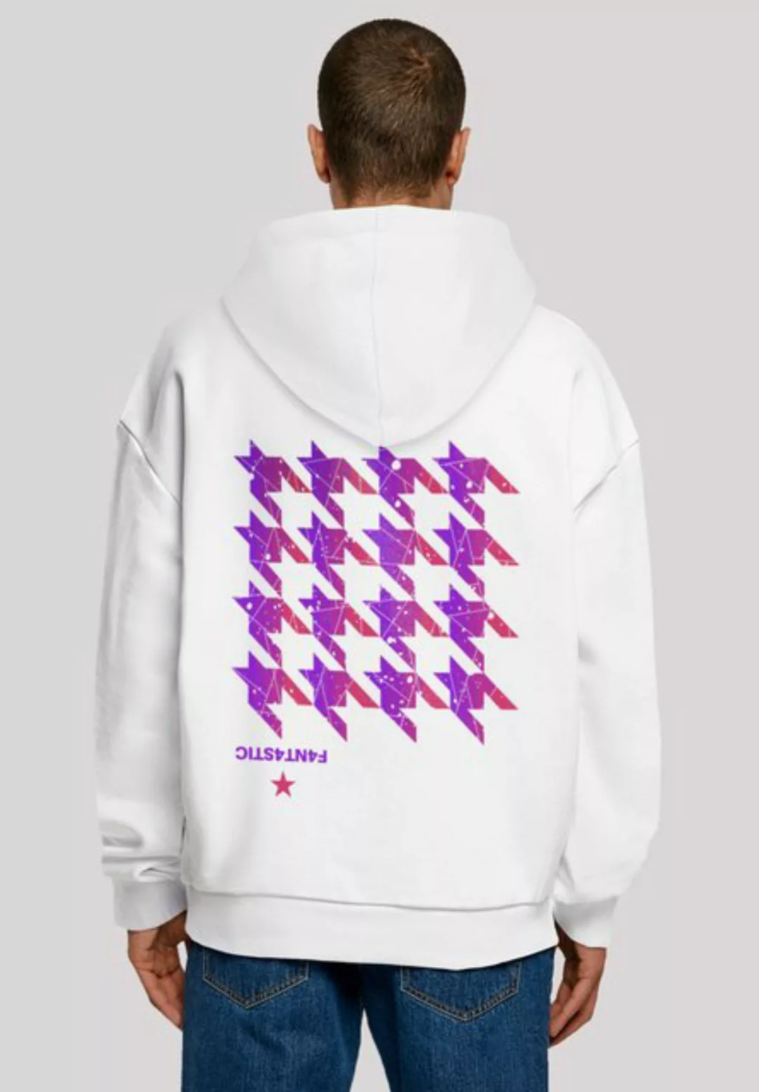 F4NT4STIC Kapuzenpullover Hahnentritt Muster Print günstig online kaufen