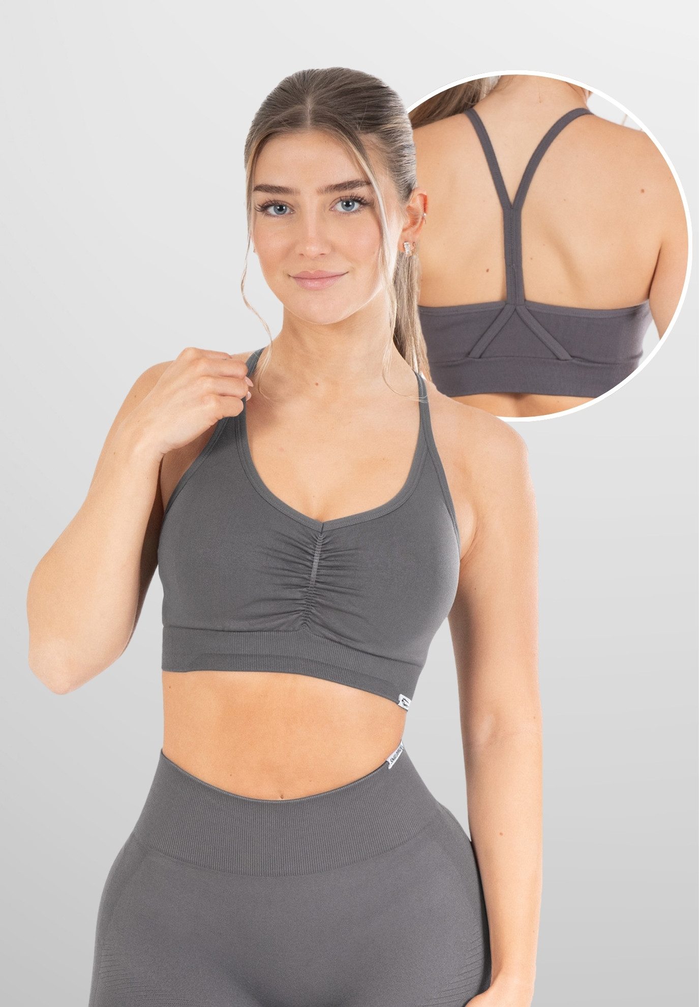 Smilodox Sport-BH Solid Scrunch, Ohne Bügel, günstig online kaufen