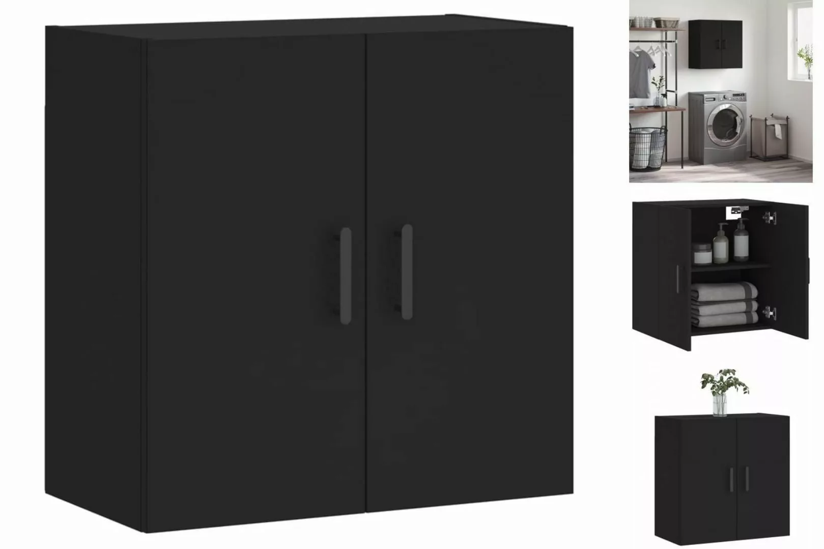 vidaXL Hängeschrank Hängeschrank Wandschrank Schwarz 60x31x60 cm Spanplatte günstig online kaufen