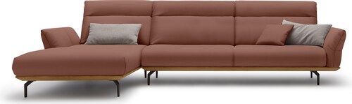 Creation BY ROLF BENZ Ecksofa »CR.460«, Sockel in Nussbaum, Winkelfüße in U günstig online kaufen