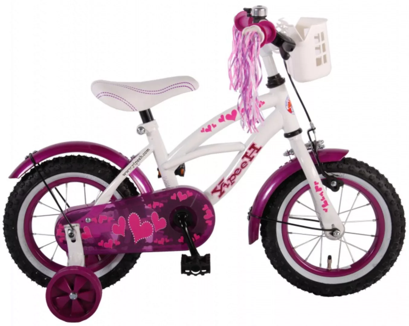 Heart Cruiser 12 Zoll 23 Cm Mädchen Rücktrittbremse Weiß/violett günstig online kaufen