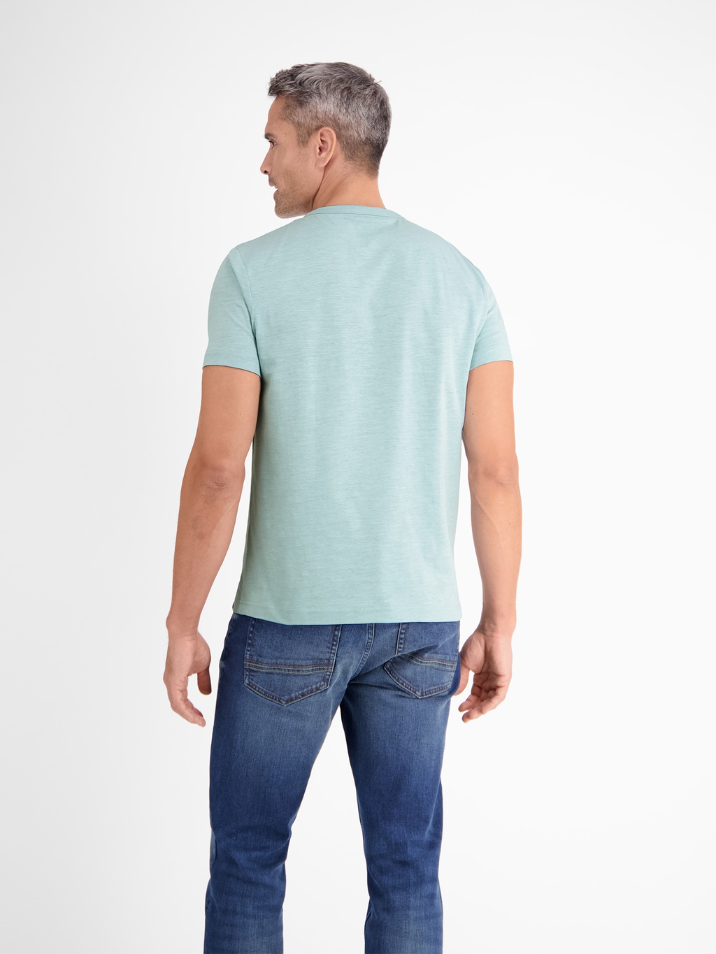 LERROS T-Shirt "LERROS Unifarbenes T-Shirt mit Print" günstig online kaufen