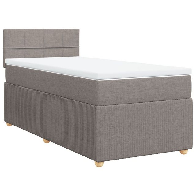 vidaXL Bett Boxspringbett mit Matratze Taupe 90x190 cm Stoff günstig online kaufen